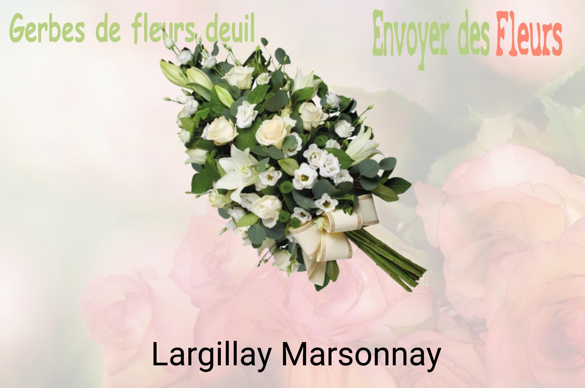 Gerbe de fleurs de deuil livrée à Largillay-Marsonnay